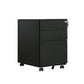 Modern File Cabinets Metal Frame File Pedestal with Key Lock for Office Black Side Pulls Clearhalo 'Filing Cabinets' 'filling_cabinets' 'furn' 'furn_filling_cabinets' 'Furniture' 'Office Furniture' 7087221