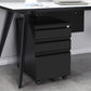 Modern File Cabinets Metal Frame File Pedestal with Key Lock for Office Clearhalo 'Filing Cabinets' 'filling_cabinets' 'furn' 'furn_filling_cabinets' 'Furniture' 'Office Furniture' 7087223