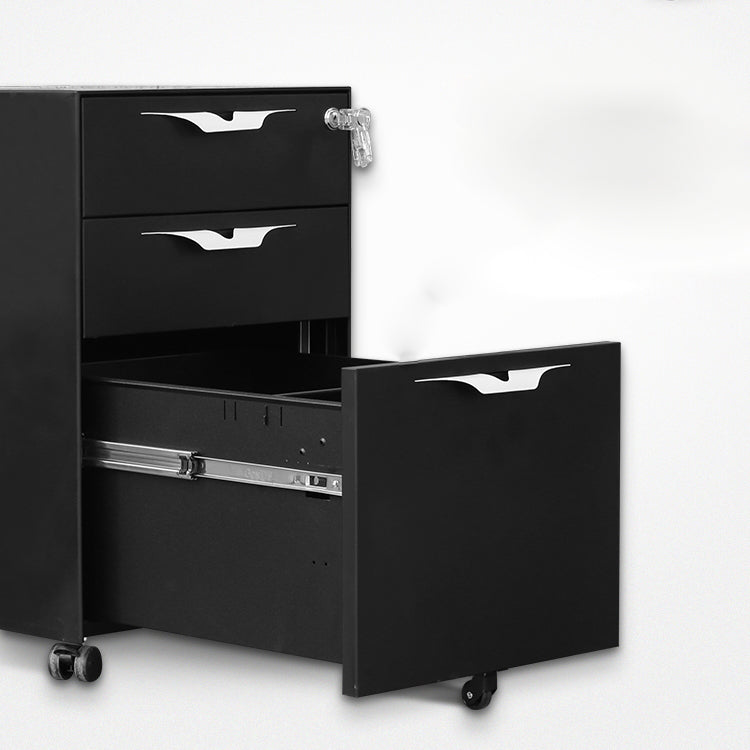 Modern File Cabinets Metal Frame File Pedestal with Key Lock for Office Clearhalo 'Filing Cabinets' 'filling_cabinets' 'furn' 'furn_filling_cabinets' 'Furniture' 'Office Furniture' 7087227