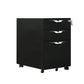 Modern File Cabinets Metal Frame File Pedestal with Key Lock for Office Black Drawer Pulls Clearhalo 'Filing Cabinets' 'filling_cabinets' 'furn' 'furn_filling_cabinets' 'Furniture' 'Office Furniture' 7087228