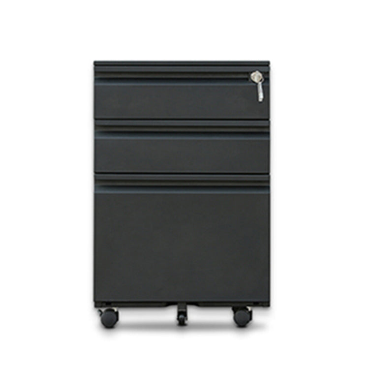 Modern File Cabinets Metal Frame File Pedestal with Key Lock for Office Clearhalo 'Filing Cabinets' 'filling_cabinets' 'furn' 'furn_filling_cabinets' 'Furniture' 'Office Furniture' 7087229