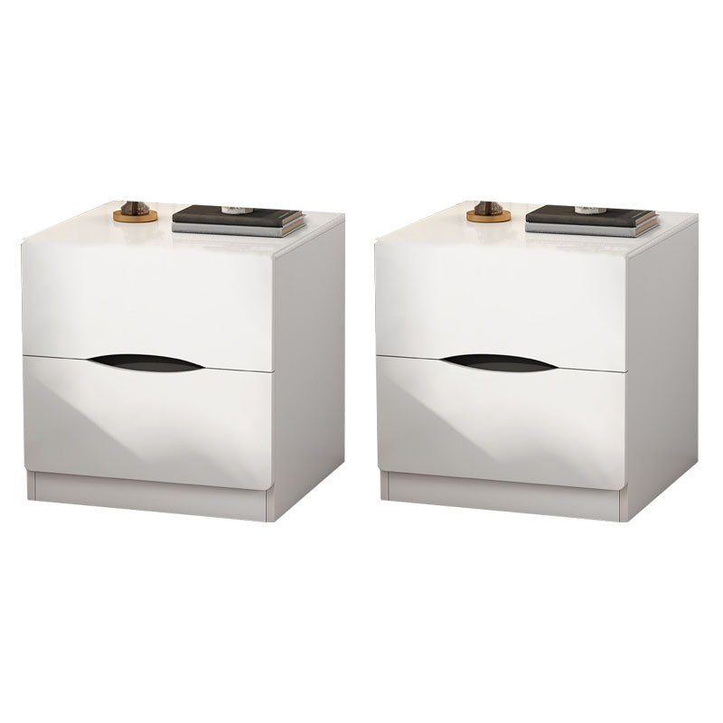 Modern Bed Nightstand Manufactured Wood Night Table with Drawers for Bedroom White 2 Piece Set Clearhalo 'Bedroom Furniture' 'furn' 'furn_night_stand' 'Furniture' 'night_stand' 'Nightstands' 7089015