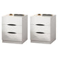 Modern Bed Nightstand Manufactured Wood Night Table with Drawers for Bedroom White 2 Piece Set Clearhalo 'Bedroom Furniture' 'furn' 'furn_night_stand' 'Furniture' 'night_stand' 'Nightstands' 7089022