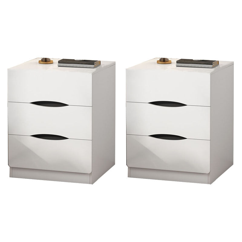 Modern Bed Nightstand Manufactured Wood Night Table with Drawers for Bedroom White 2 Piece Set Clearhalo 'Bedroom Furniture' 'furn' 'furn_night_stand' 'Furniture' 'night_stand' 'Nightstands' 7089022