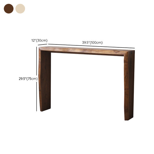 12 Inch Wide Accent Table Mid-Century Modern Rectangle Console Table