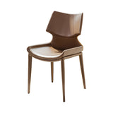 Modern Simple Side Chair Faux Leather Armless Dining Chair for Home Use