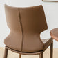 Modern Simple Side Chair Faux Leather Armless Dining Chair for Home Use