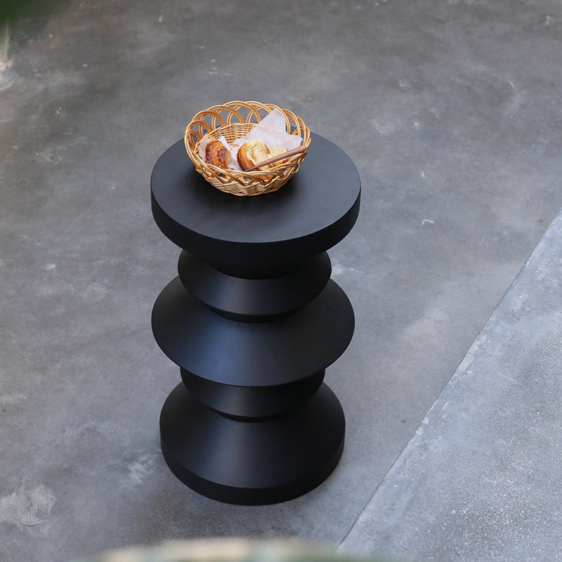 14" Wide Contemporary Corner Table Round Metal Black Side Table Clearhalo 'Coffee & Accent Tables' 'End & Side Tables' 'end_side_tables' 'furn' 'furn_end_side_tables' 'Furniture' 'Living Room Furniture' 7090505