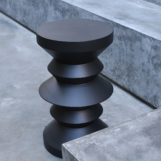 14" Wide Contemporary Corner Table Round Metal Black Side Table Clearhalo 'Coffee & Accent Tables' 'End & Side Tables' 'end_side_tables' 'furn' 'furn_end_side_tables' 'Furniture' 'Living Room Furniture' 7090511