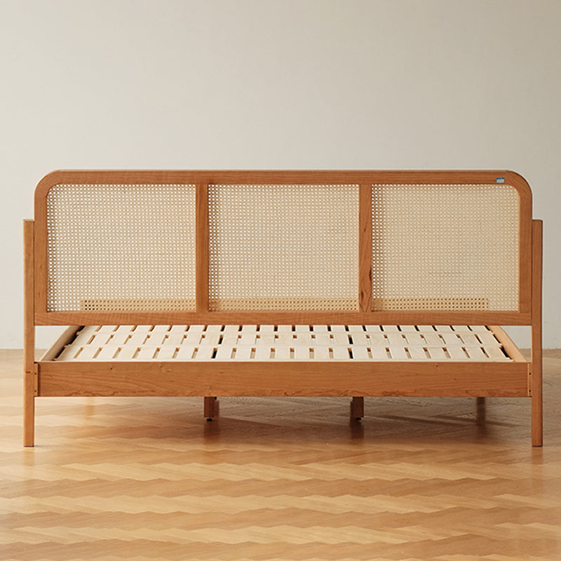 Classico telaio da letto a colore solido da ciliegia classico con gambe dorate personalizzate