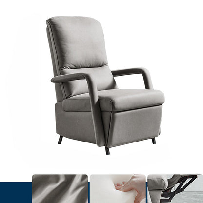 Chaise inclinable couleur inclinable à cadre métallique en cuir faux en cuir avec repose-pieds