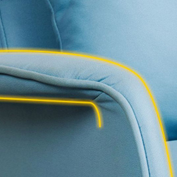 Manual-Handle Rocker Standard Recliner Solid Color Faux Leather Recliner Chair Clearhalo 'Chairs & Seating' 'furn' 'furn_recliners' 'Furniture' 'Living Room Furniture' 'Recliners' 7090573