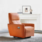 Solid Color Swivel Rocker Standard Recliner Leather Recliner Chair Orange Clearhalo 'Chairs & Seating' 'furn' 'furn_recliners' 'Furniture' 'Living Room Furniture' 'Recliners' 7090581