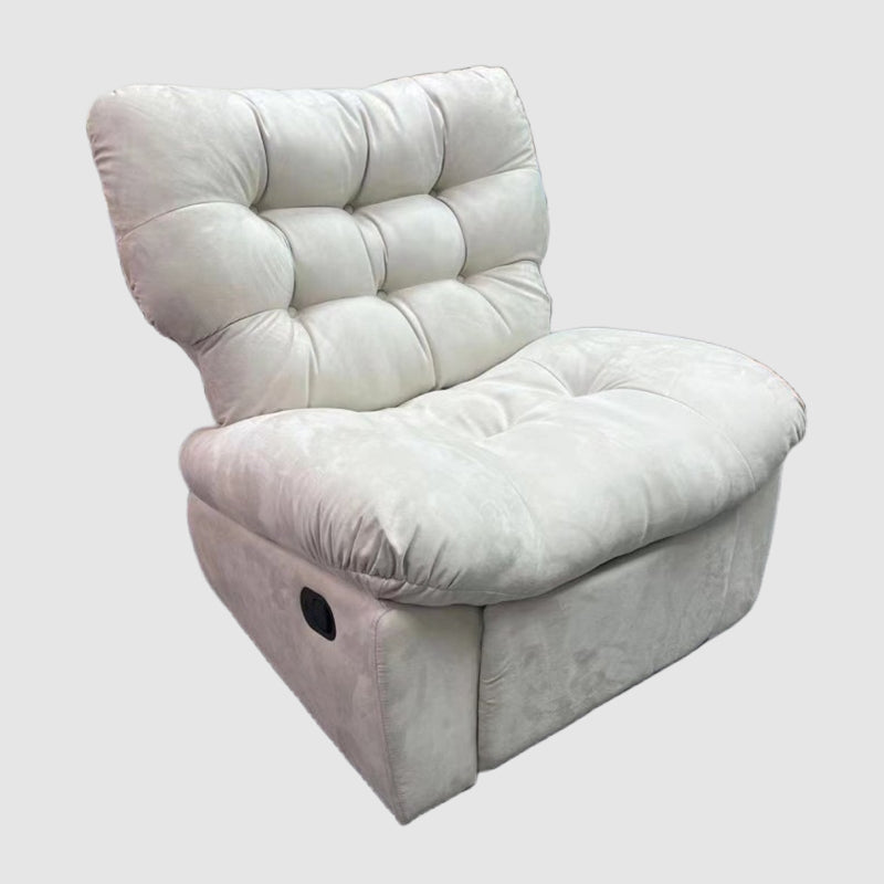 Microsuede Recliner Chair with Tufted Back and Independent Foot Clearhalo 'Chairs & Seating' 'furn' 'furn_recliners' 'Furniture' 'Living Room Furniture' 'Recliners' 7090599