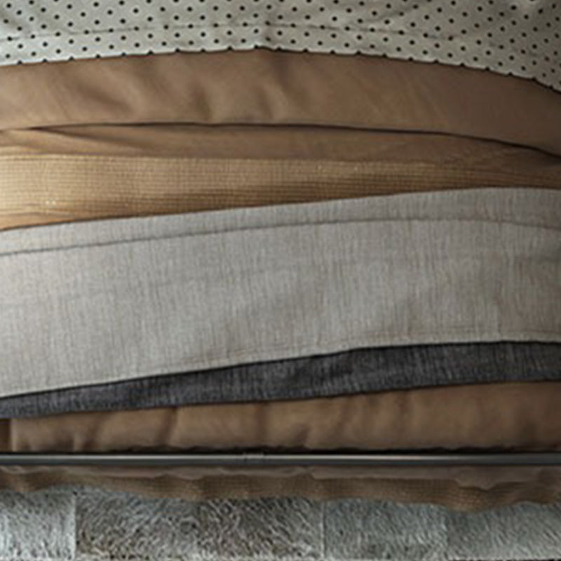 Lit de plate-forme en métal contemporain lit standard avec tête de lit rembourrée