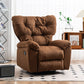 Swivel Rocker Standard Recliner Solid Color Faux Leather Recliner stoel met getufte rug