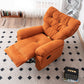 Swivel Rocker Standard Recliner Solid Color Faux Leather Recliner stoel met getufte rug