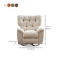 Swivel Rocker Standard Recliner Solid Color Faux Leather Recliner stoel met getufte rug