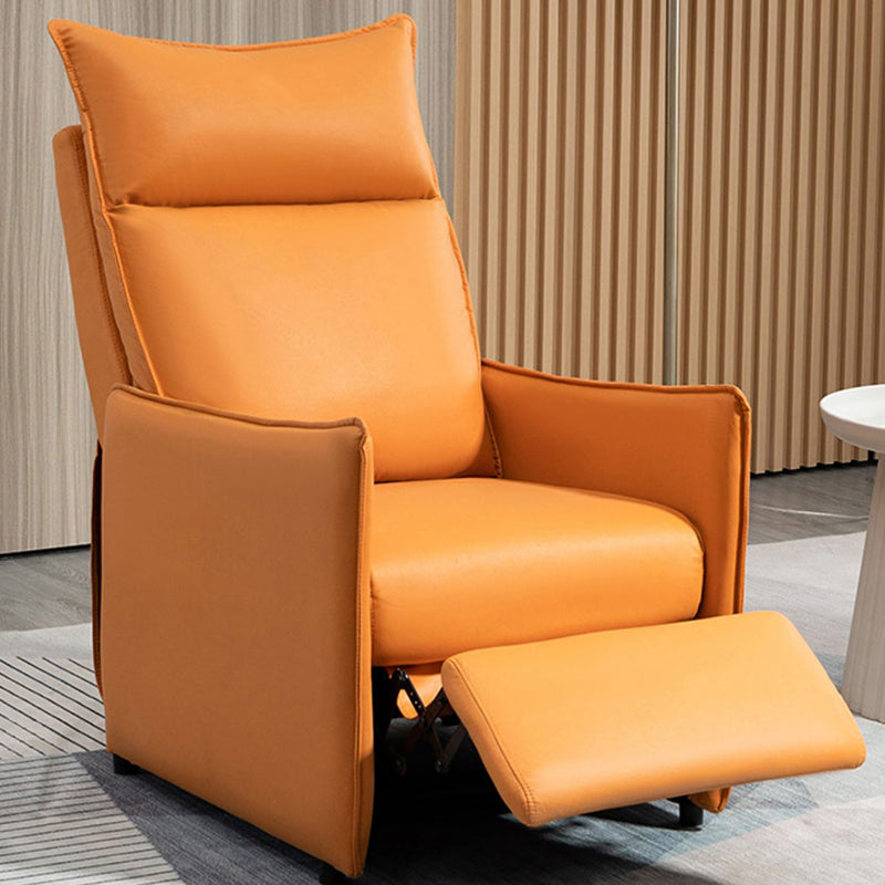 Reclinabile standard in pelle incollata contemporanea con piede indipendente