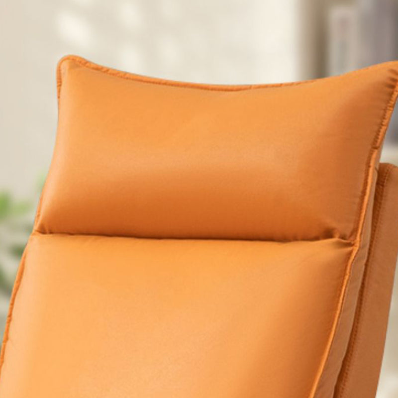 Reclinabile standard in pelle incollata contemporanea con piede indipendente