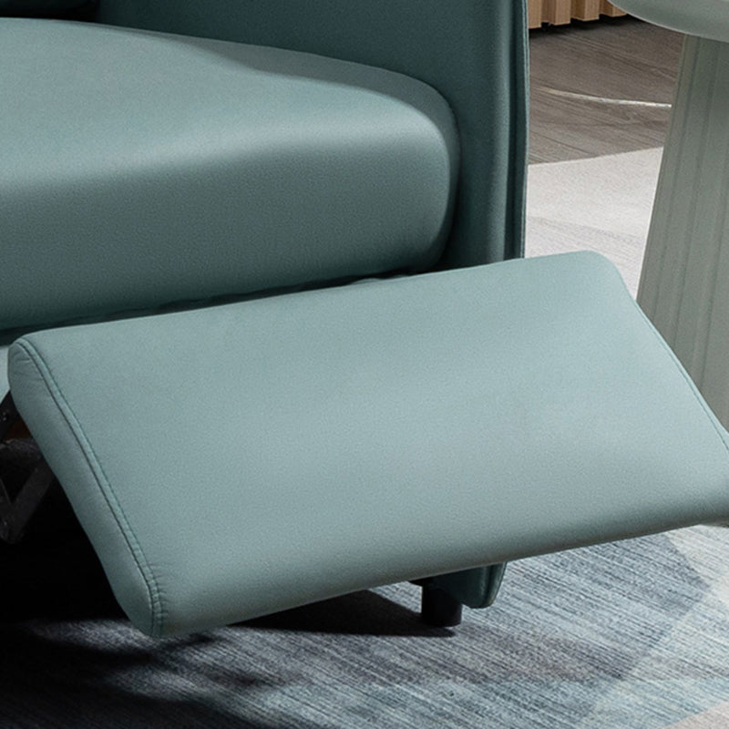 Reclinabile standard in pelle incollata contemporanea con piede indipendente