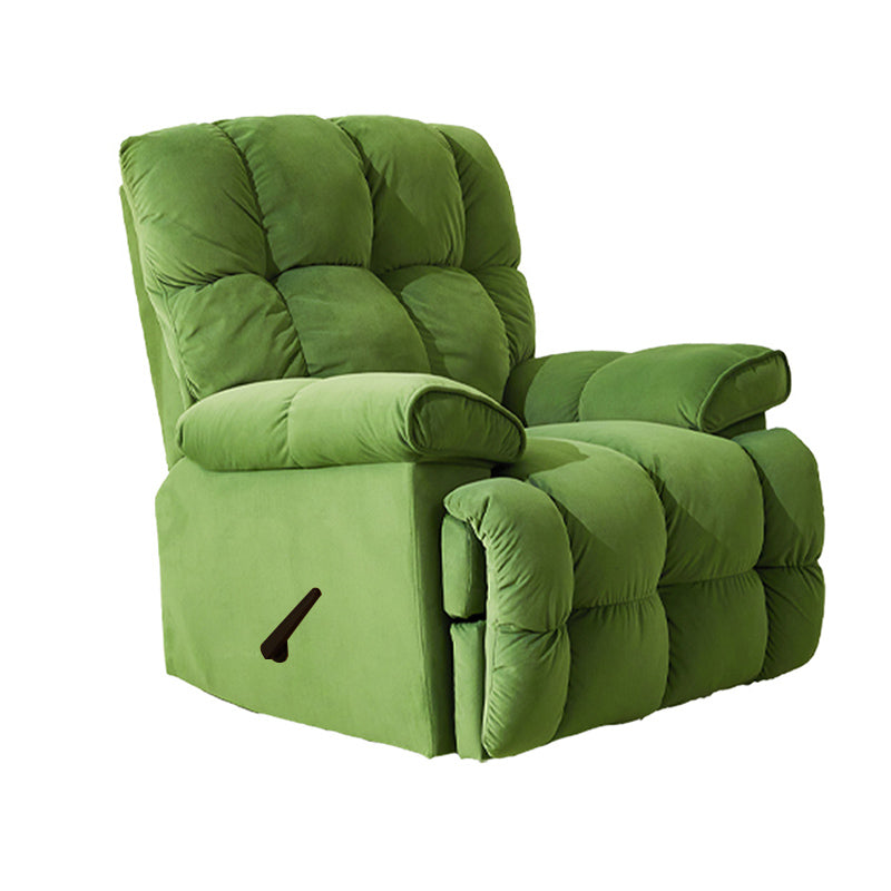 Sedia reclinabile in velluto contemporaneo reclinabile standard di colore solido con blocco di posizione