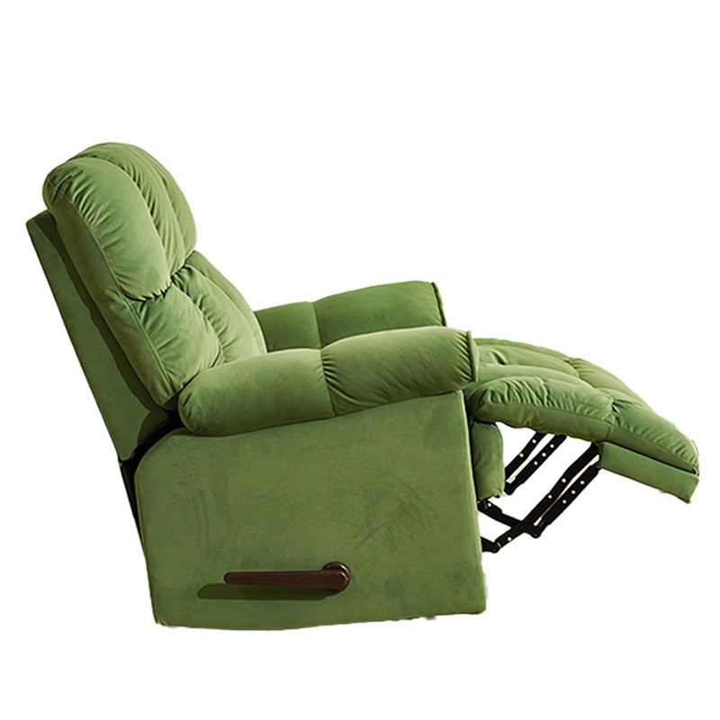 Sedia reclinabile in velluto contemporaneo reclinabile standard di colore solido con blocco di posizione