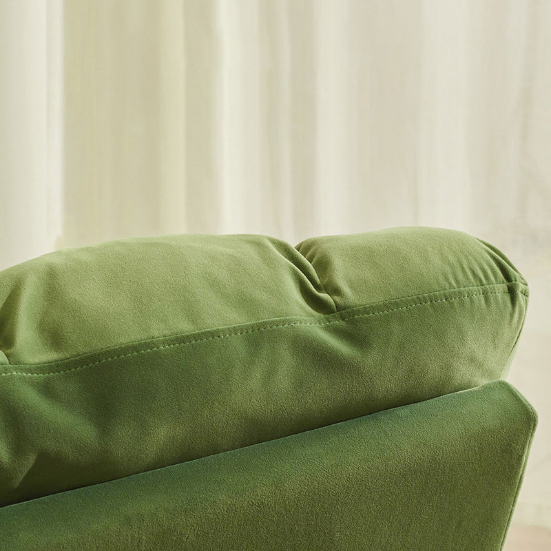 Sedia reclinabile in velluto contemporaneo reclinabile standard di colore solido con blocco di posizione