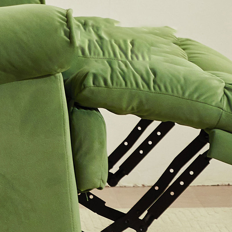 Sedia reclinabile in velluto contemporaneo reclinabile standard di colore solido con blocco di posizione