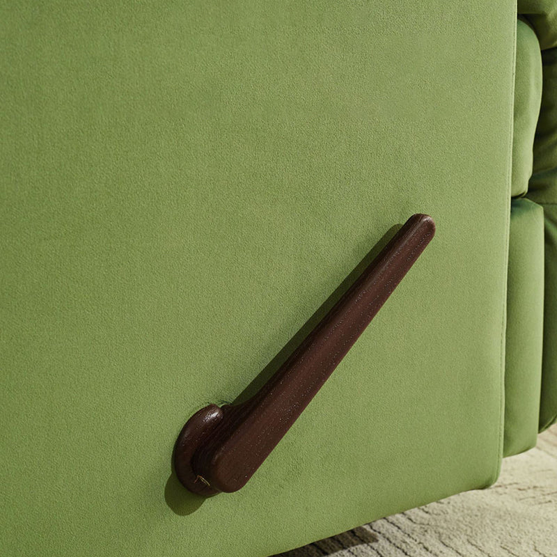 Sedia reclinabile in velluto contemporaneo reclinabile standard di colore solido con blocco di posizione