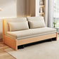 Contemporary Foldable Futon Sleeper Solid Wood Futon Sleeper Sofa with Storage