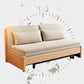 Contemporary Foldable Futon Sleeper Solid Wood Futon Sleeper Sofa with Storage