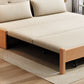 Contemporary Foldable Futon Sleeper Solid Wood Futon Sleeper Sofa with Storage