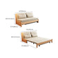 Contemporary Foldable Futon Sleeper Solid Wood Futon Sleeper Sofa with Storage