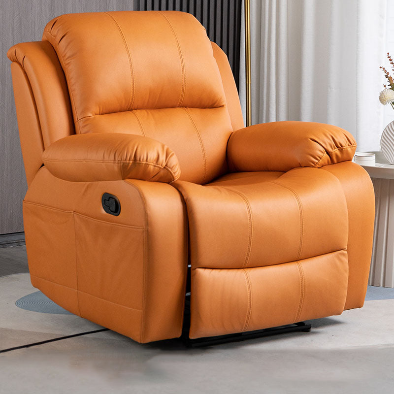 Sedia reclinabile in pelle finta glam reclinabile a colori solidi