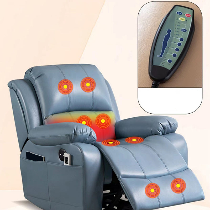 Sedia reclinabile in pelle finta glam reclinabile a colori solidi