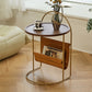 Contemporary Corner Table Round Wood Side Table with Storage Clearhalo 'Coffee & Accent Tables' 'End & Side Tables' 'end_side_tables' 'furn' 'furn_end_side_tables' 'Furniture' 'Living Room Furniture' 7090774