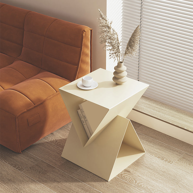 15" Wide Contemporary Corner Table Square Side Table with Storage