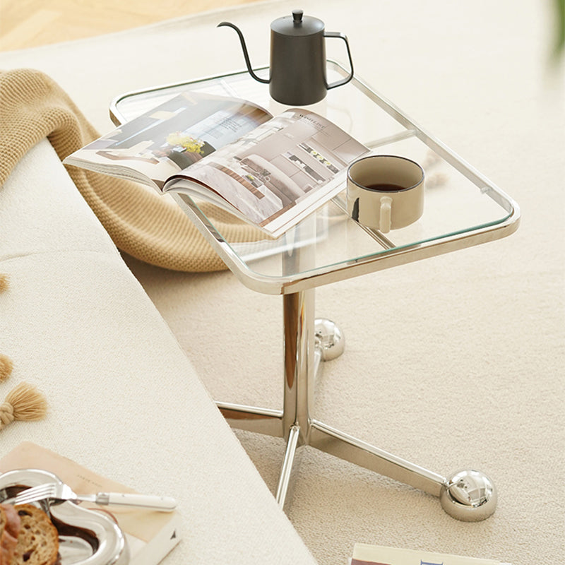 15" Wide Contemporary Corner Table Rectangular Accent Side Table