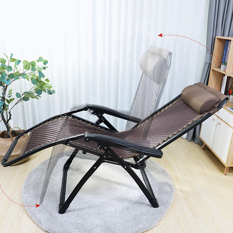 Sedia reclinabile marrone contemporanea reclinabile standard singolo in metallo