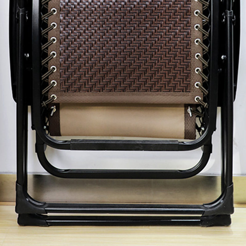 Sedia reclinabile marrone contemporanea reclinabile standard singolo in metallo