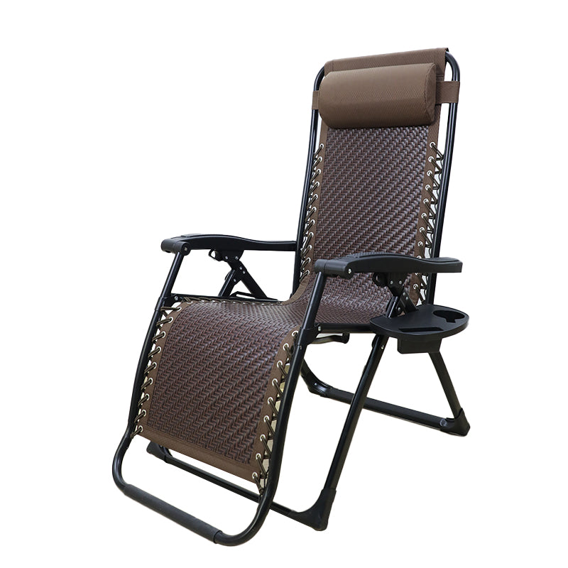 Sedia reclinabile marrone contemporanea reclinabile standard singolo in metallo