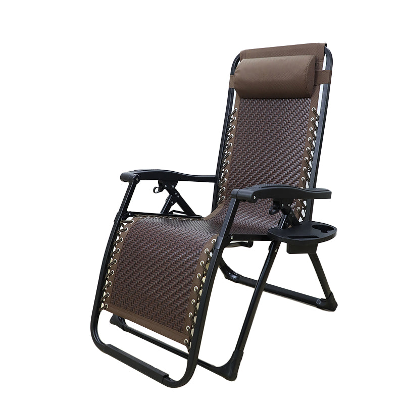 Sedia reclinabile marrone contemporanea reclinabile standard singolo in metallo