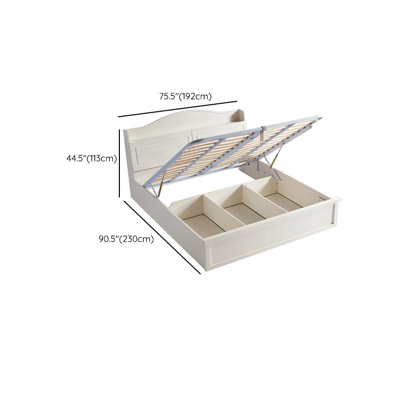 Modern Standard Bed Solid Color Bed Frame with Headboard and Footboard