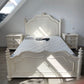 Victorian Solid Color Slat Bed Arched Bed With Custom Wood Legs