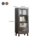 Mobile moderno di accento marrone con porte acriliche cabinet rettangolo
