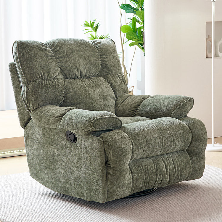 Swivel Rocker Standard Recliner Solid Color Manual-Handle Recliner Chair Clearhalo 'Chairs & Seating' 'furn' 'furn_recliners' 'Furniture' 'Living Room Furniture' 'Recliners' 7090965