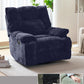 Swivel Rocker Standard Recliner Solid Color Manual-Handle Recliner Chair Blue Standard (No Motion) Clearhalo 'Chairs & Seating' 'furn' 'furn_recliners' 'Furniture' 'Living Room Furniture' 'Recliners' 7090970