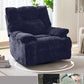 Swivel Rocker Standard Recliner Solid Color Manual-Handle Recliner Chair Blue Swivel Rocker Clearhalo 'Chairs & Seating' 'furn' 'furn_recliners' 'Furniture' 'Living Room Furniture' 'Recliners' 7090972