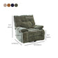 Swivel Rocker Standard Recliner Solid Color Manual-Handle Recliner Chair Clearhalo 'Chairs & Seating' 'furn' 'furn_recliners' 'Furniture' 'Living Room Furniture' 'Recliners' 7090979
